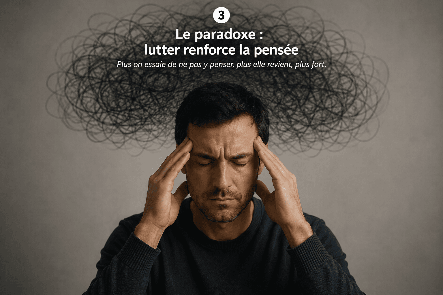 Le paradoxe des pensées envahissantes : lutter renforce la pensée