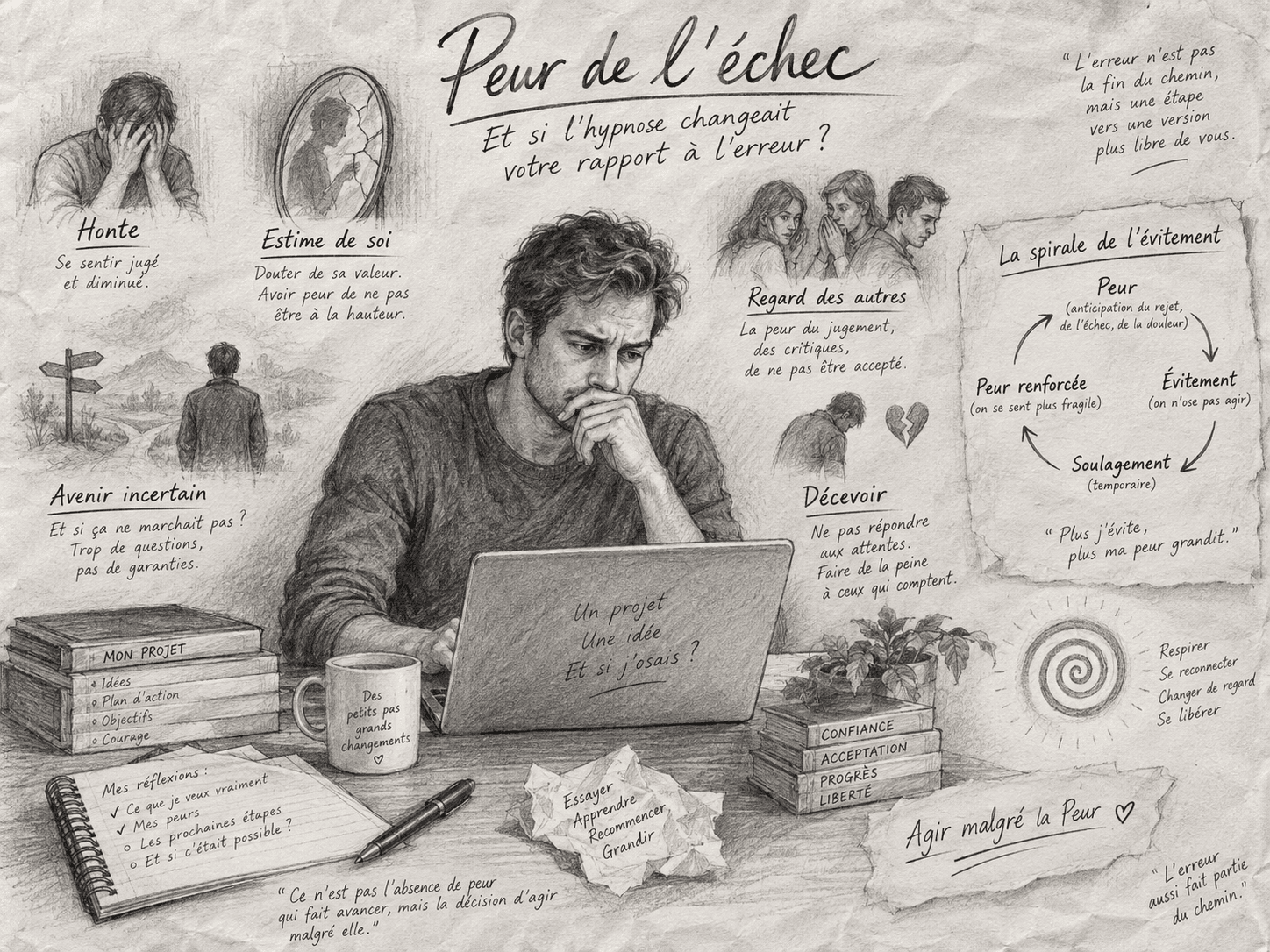 Peur de l'échec et hypnose : changer son rapport à l'erreur
